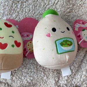 Squishmallows Cute Plush Toy Set with pizza and ranch Design